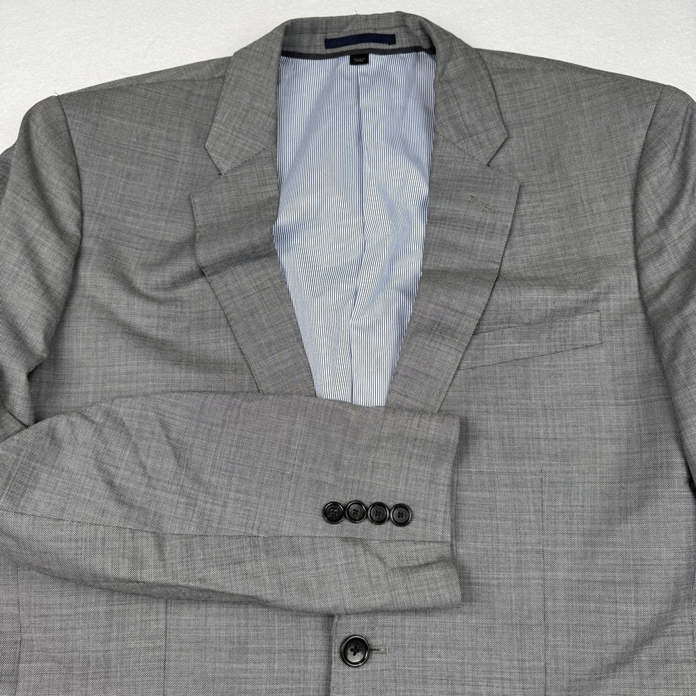 J.Crew Blazer Mens 42R Gray Ludlow Tollegno 1900 Wool Two Button Jacket Slim Fit